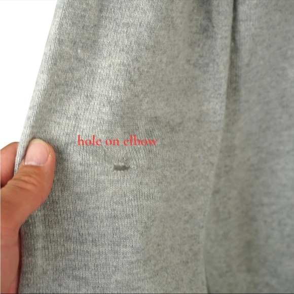 J.Crew Sweater Mens Size Large 100% Cashmere Gray V-Neck Knit Lightweight - Picture 10 of 13